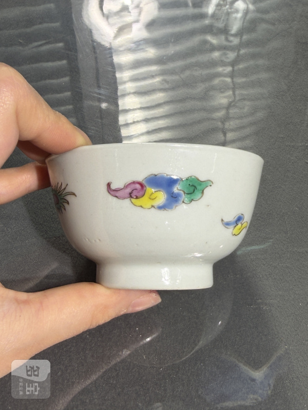 清雍正粉彩过墙龙纹小杯 - 图4